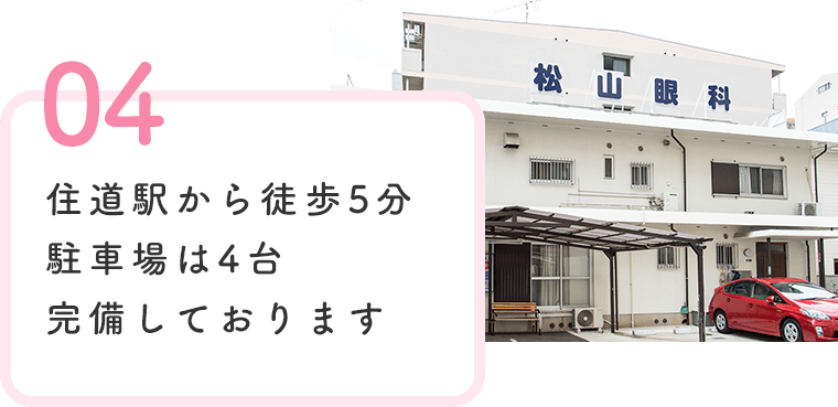 住道駅から徒歩5分駐車場は4台完備しております